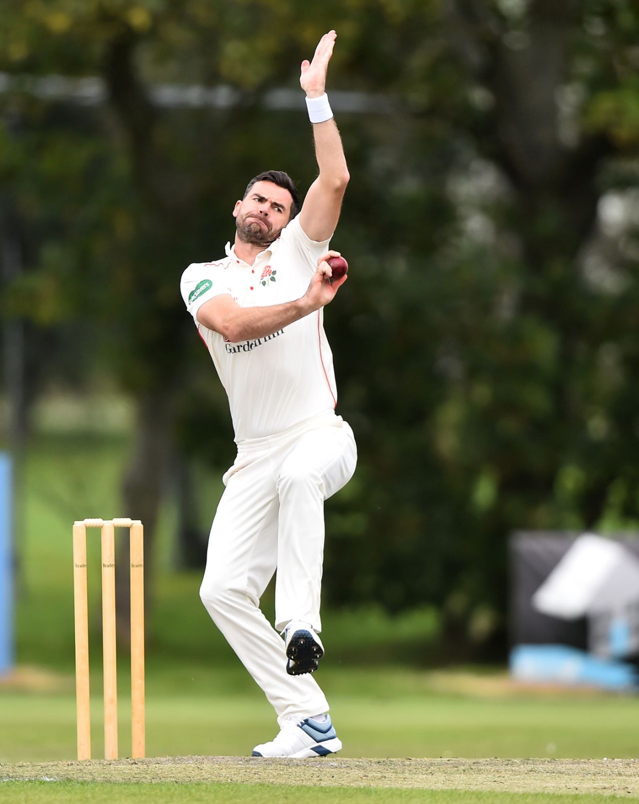 James Anderson in action for Lancashire's 2nd XI, Liverpool, August 20, 2019