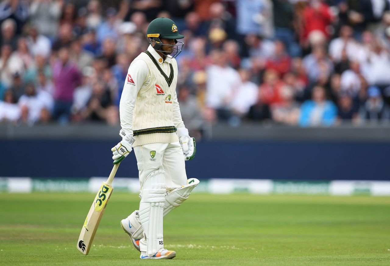 Usman Khawaja's lean series continued, England v Australia, 3rd Ashes Test, Headingley, 1st day, August 22, 2019