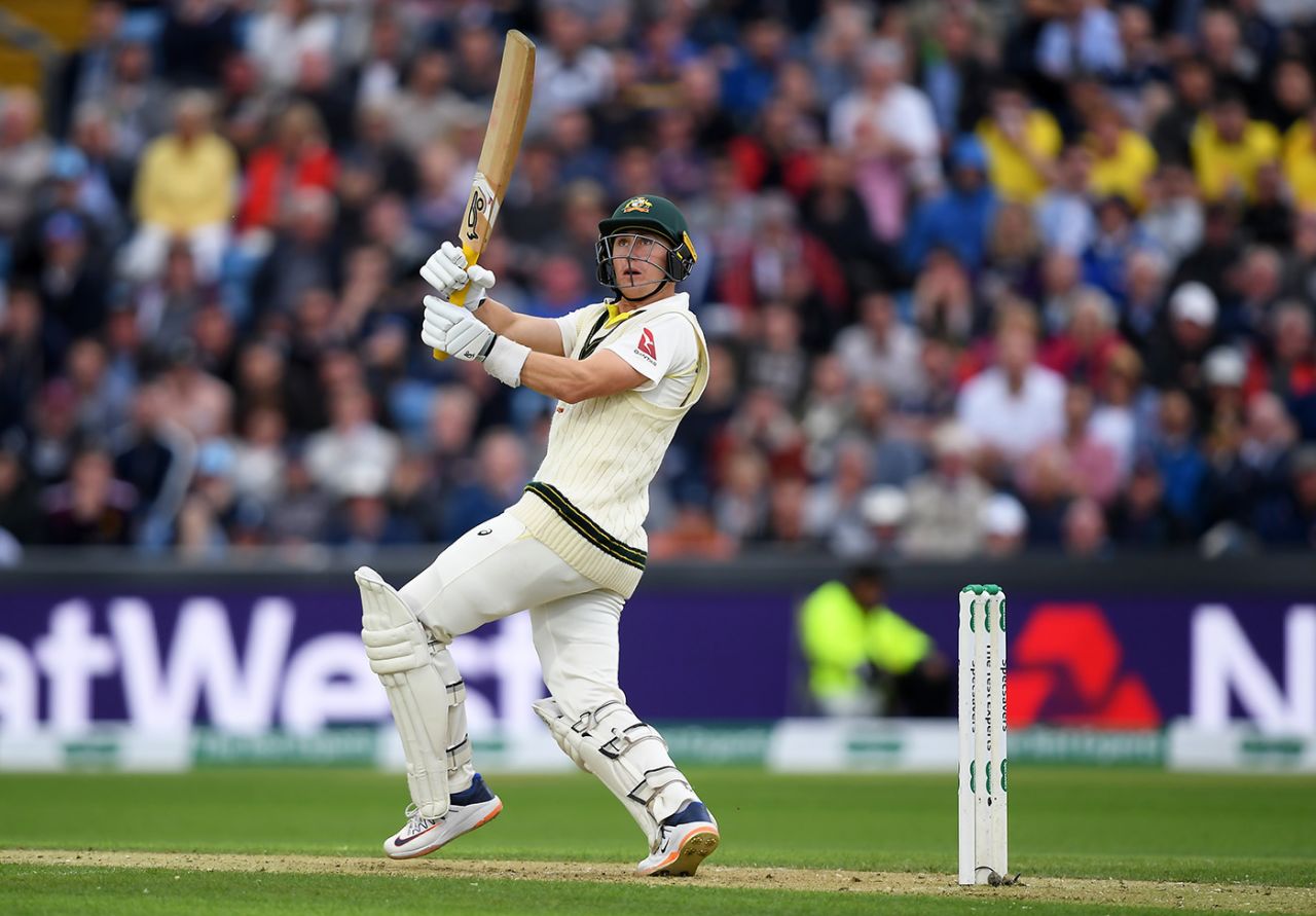 Marnus Labuschagne swings away a pull, England v Australia, 3rd Ashes Test, Headingley, 1st day, August 22, 2019