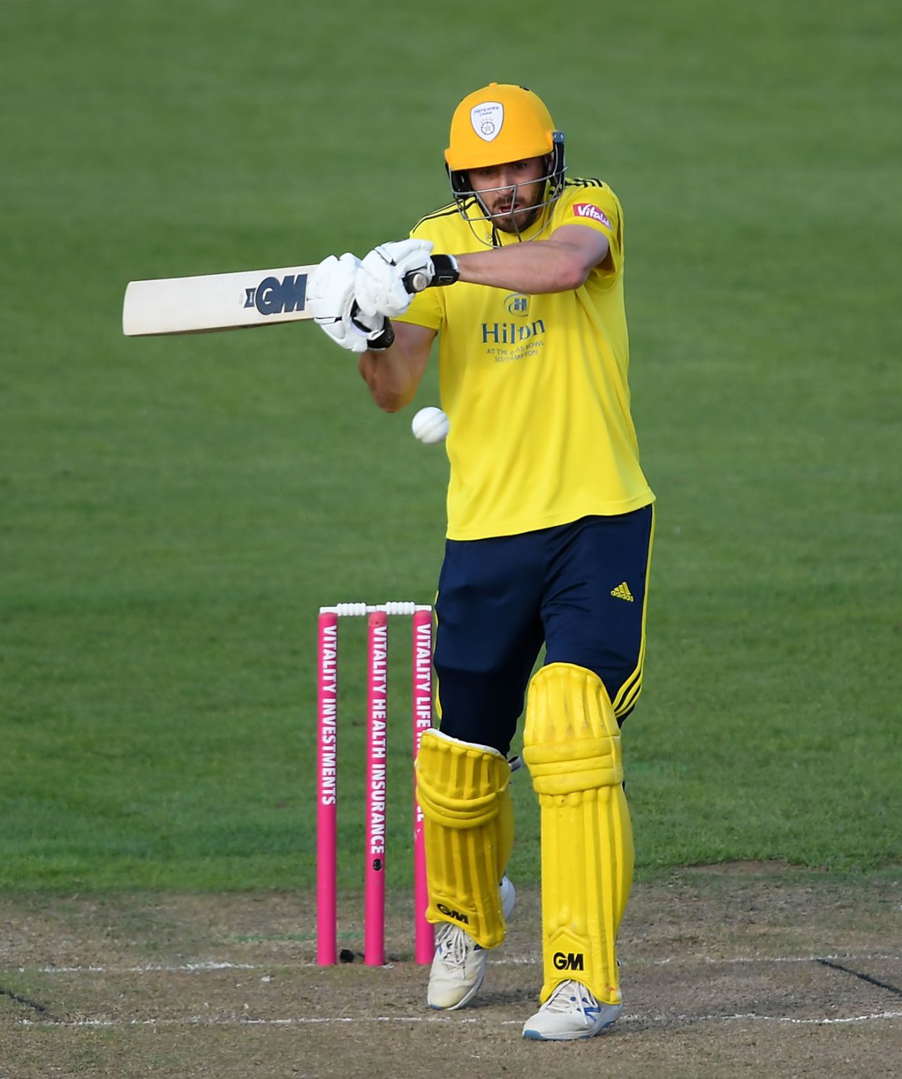 James Vince climbs into a pull shot, Gloucestershire v Hampshire, Bristol, August 13, 2019