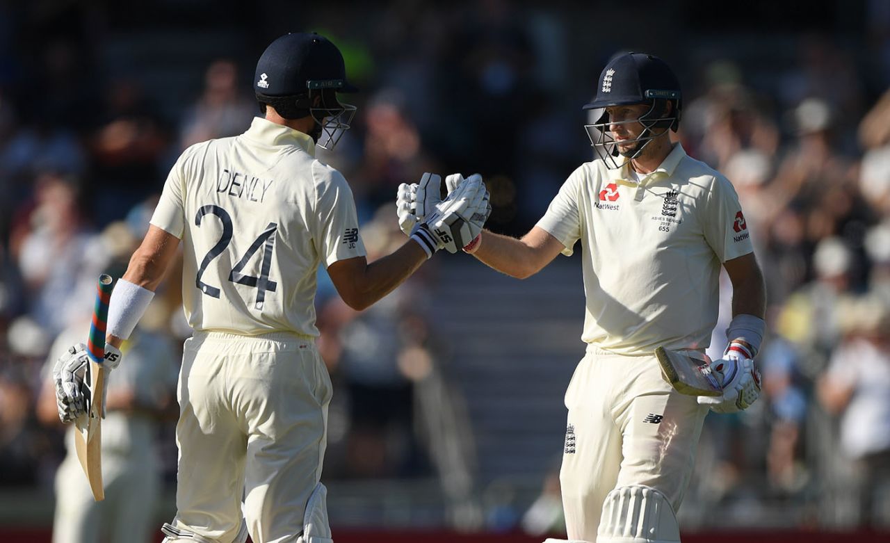 Joe Root and Joe Denly put on an important stand of one hundred, England v Australia, 3rd Ashes Test, Headingley, August 24, 2019