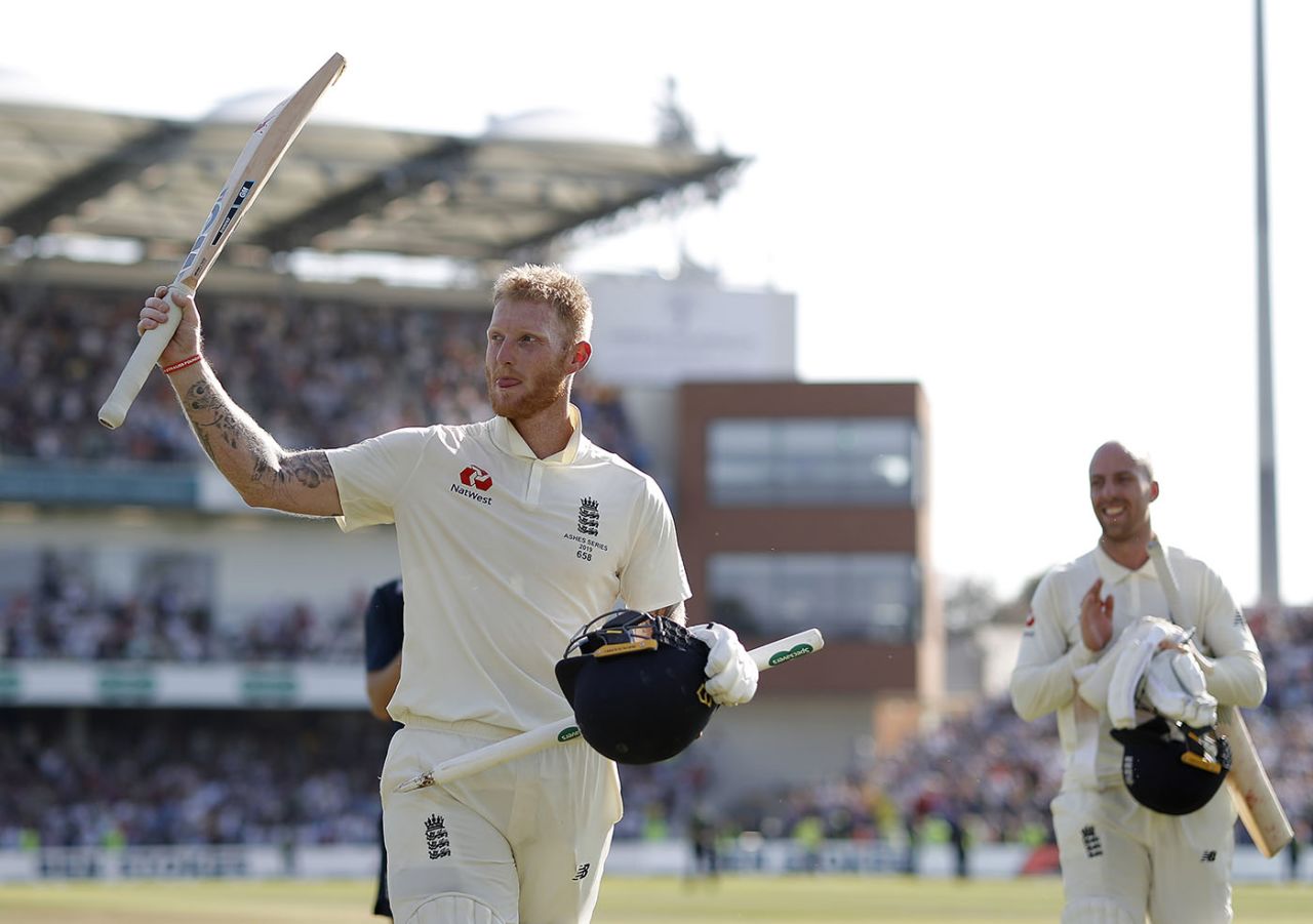Ben Stokes takes the applause after sealing England's win, England v Australia, 3rd Ashes Test, Headingley, August 25, 2019