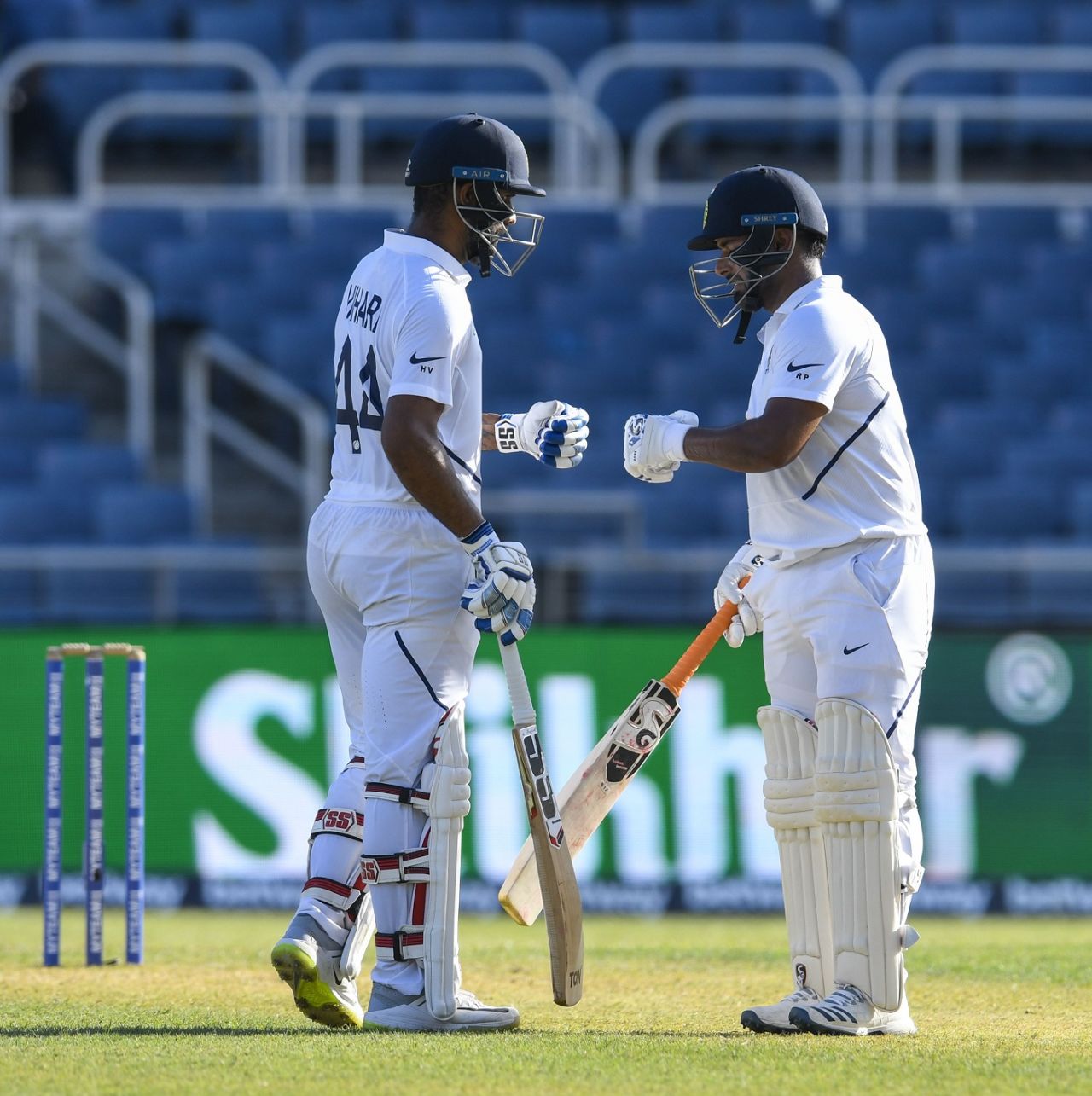 Hanuma Vihari and Rishabh Pant added important runs on the first evening, West Indies v India, 2nd Test, Kingston, 1st day, August 30, 2019