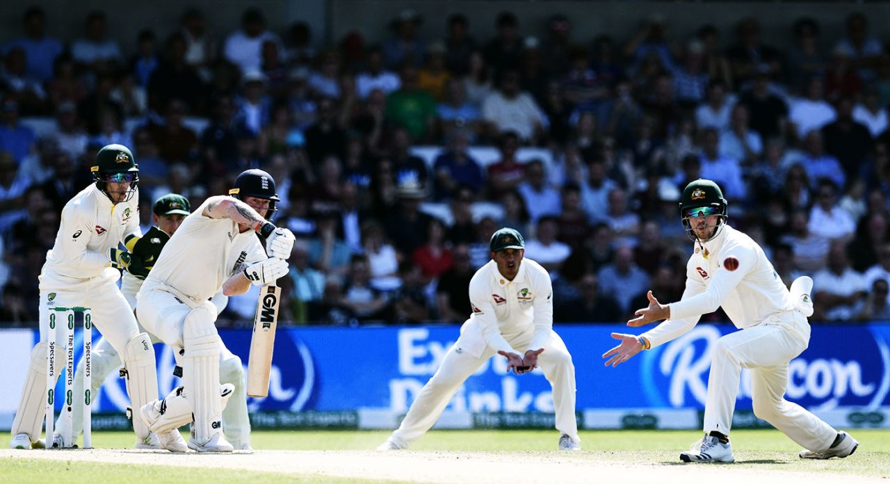 Ben Stokes defends a ball, England v Australia, 3rd Ashes Test, Headingley, August 25, 2019