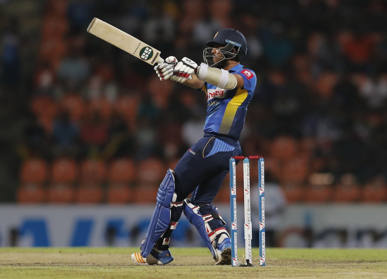 Kusal Mendis went after the bowlers in the Powerplay, Sri Lanka v New Zealand, 1st T20I, Pallekele, September 1, 2019
