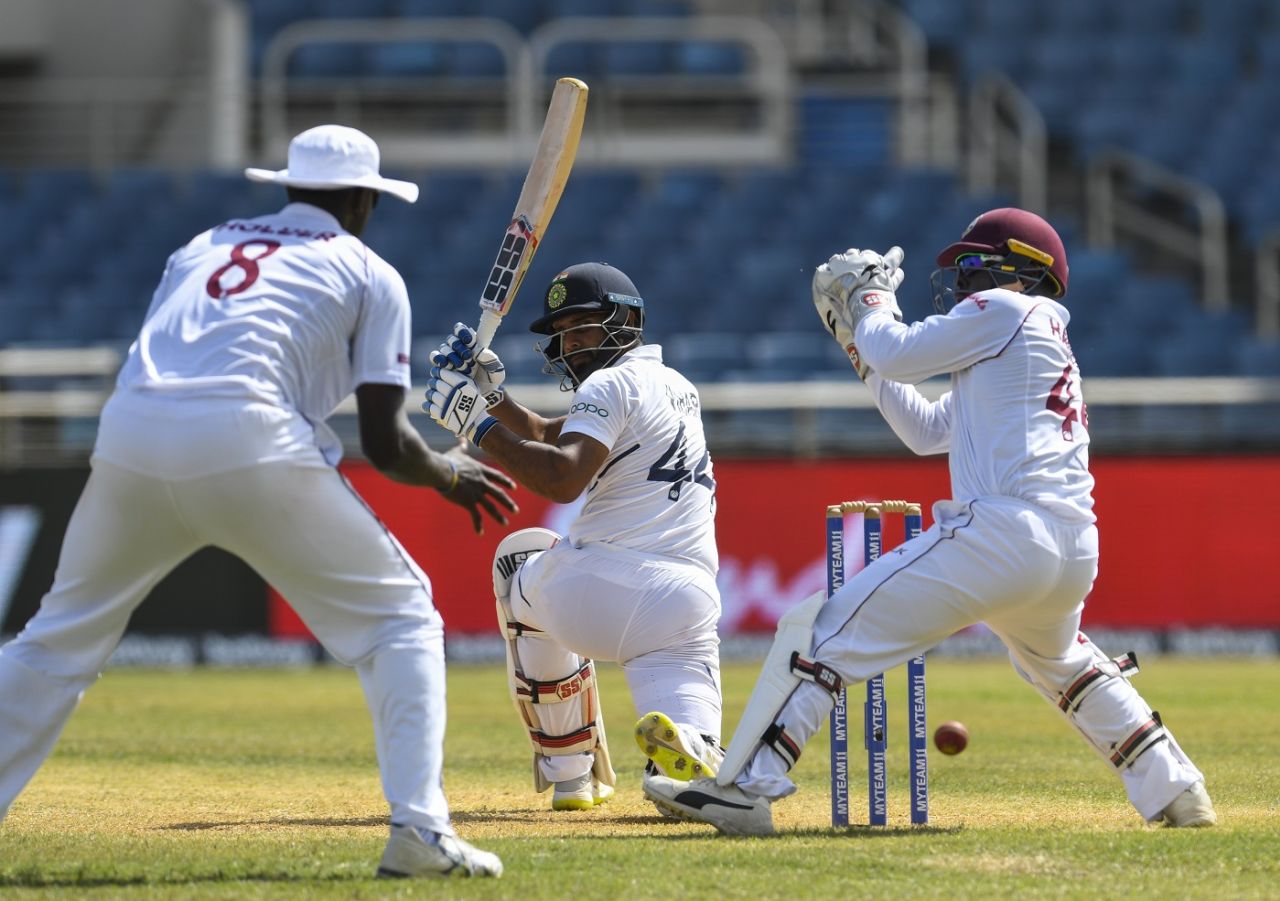 Hanuma Vihari topped up his first-innings hundred with a half-century in the second innings, West Indies v India, 2nd Test, Kingston, 3rd day, September 1, 2019