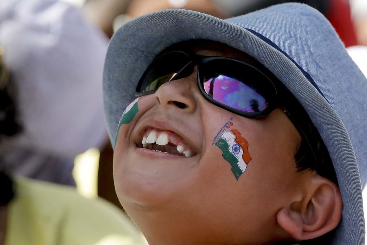A young Indian fan soaks in the joys of Test cricket, West Indies v India, 2nd Test, Kingston, September 1, 2019