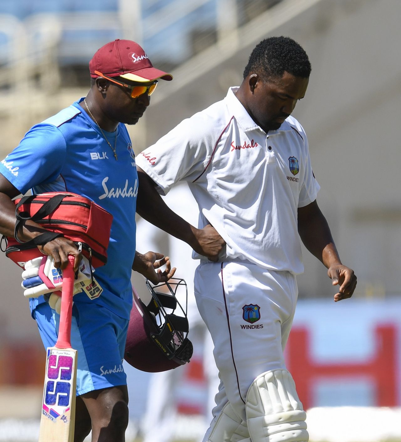 Darren Bravo walks off the field early on the fourth day, West Indies v India, 2nd Test, Kingston, 4th day, September 2, 2019