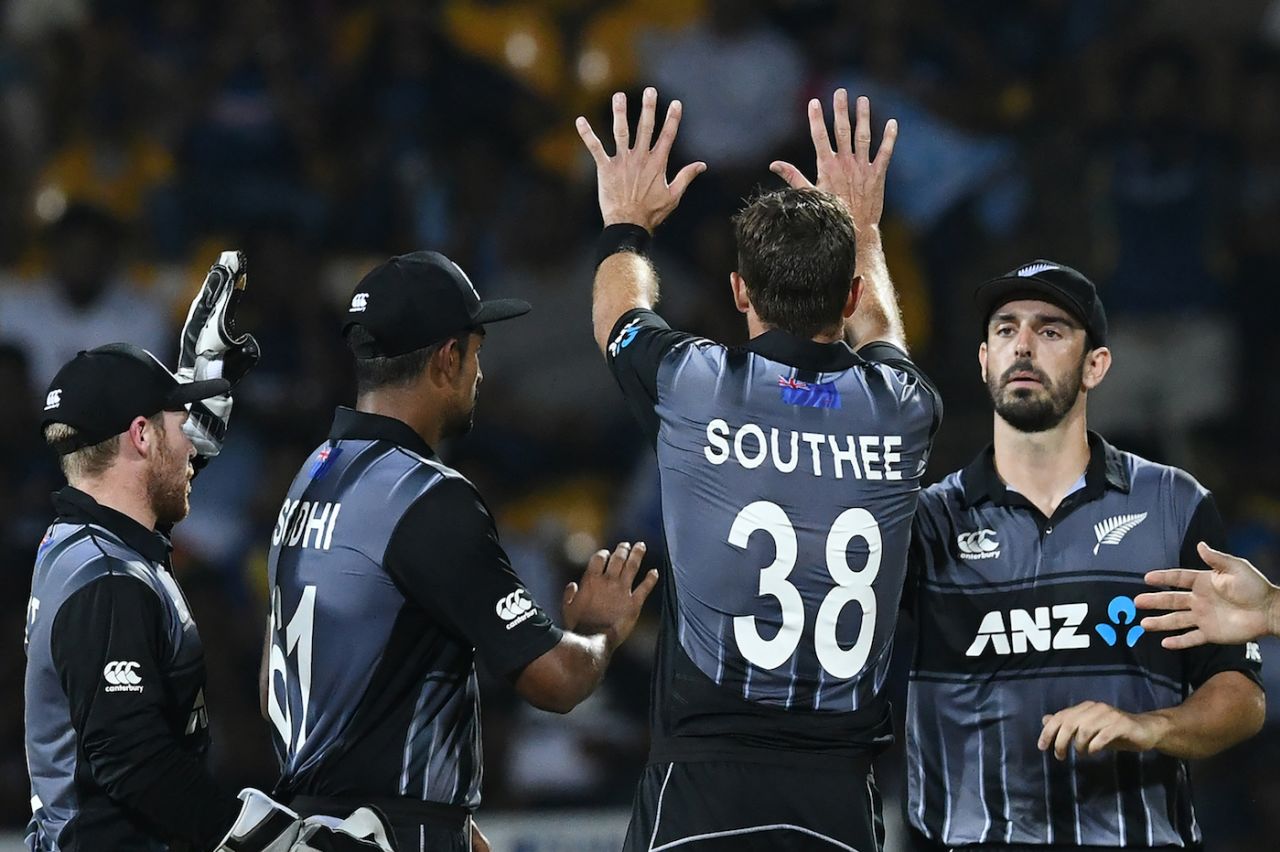 Tim Southee bowled another economical spell, Sri Lanka v New Zealand, 2nd T20I, Pallekele, September 3, 2019