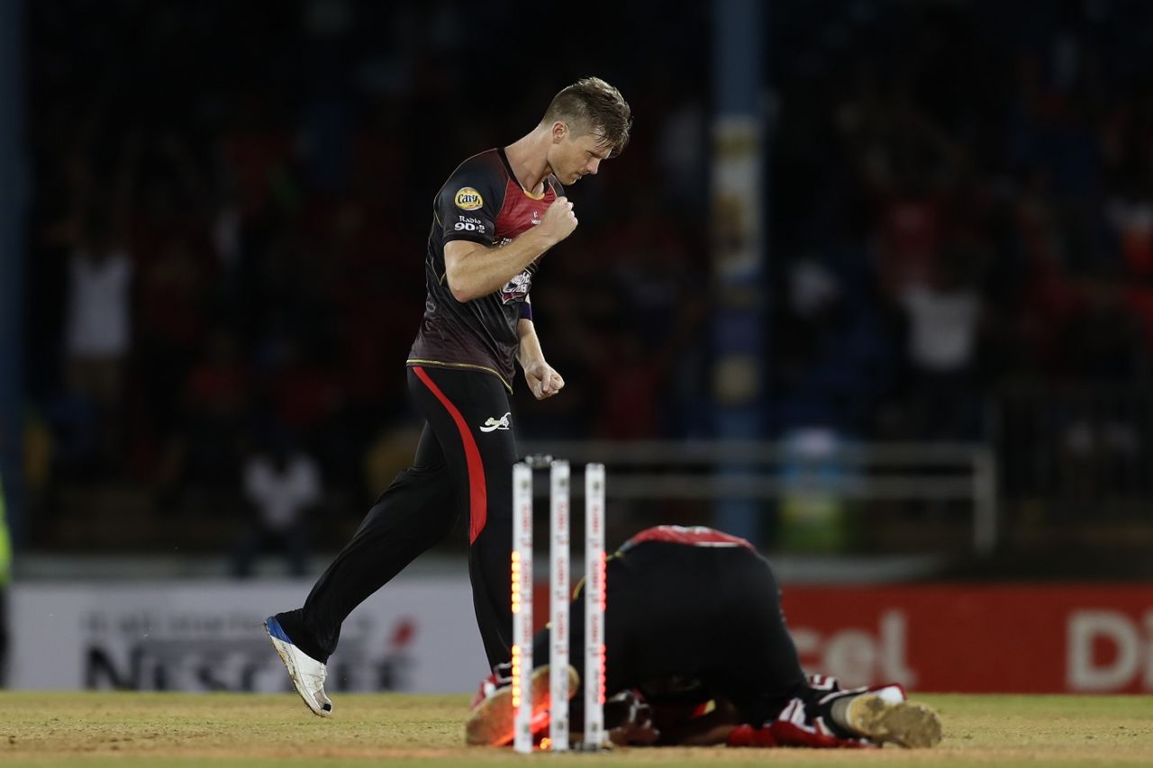James Neesham played a starring role with bat and ball, Trinbago Knight Riders v St Kitts & Nevis Patriots, Caribbean Premier League, Port-of-Spain, September 4, 2019