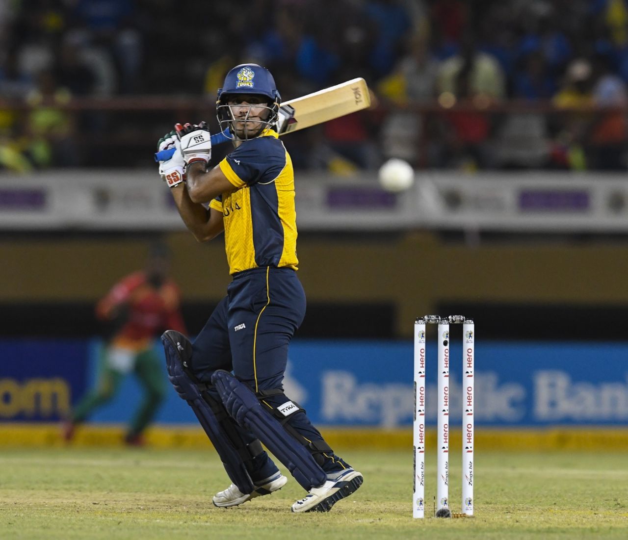 Najibullah Zadran carves one away, Guyana Amazon Warriors v St Lucia Zouks, CPL 2019, Providence, September 5, 2019