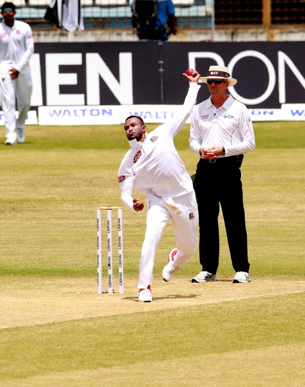 Shakib Al Hasan picked up wickets off consecutive balls in the first over of the second Afghanistan innings, Bangladesh v Afghanistan, Only Test, Chattogram, 3rd day, September 7, 2019