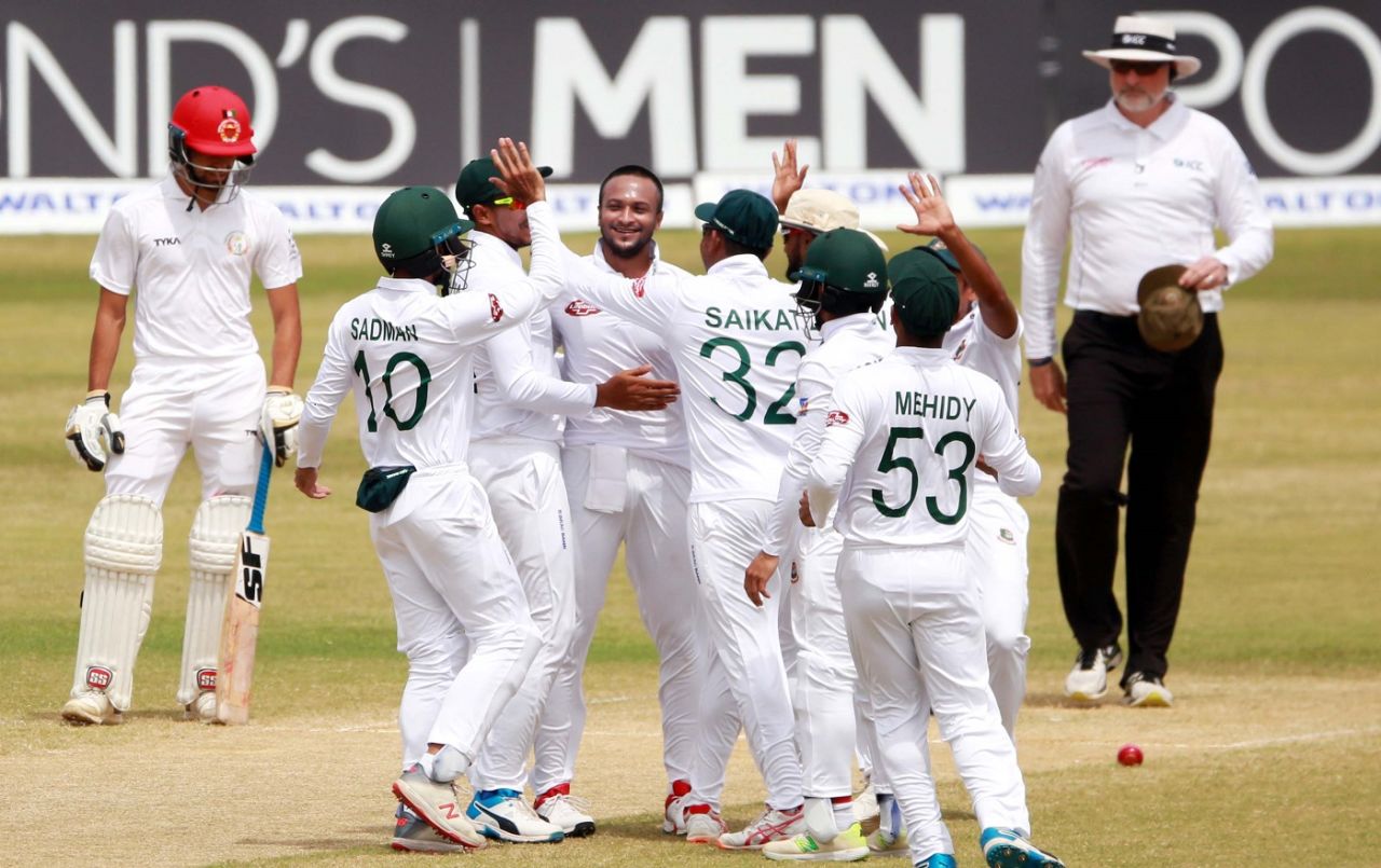 Shakib Al Hasan took two wickets in two balls, Bangladesh v Afghanistan, only Test, Chattogram, 3rd day, September 7, 2019