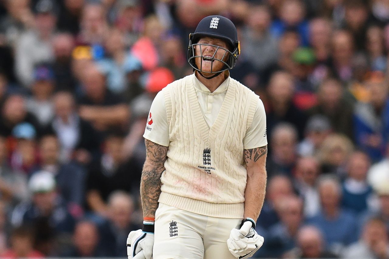 Ben Stokes shows his anger at being dismissed, England v Australia, 4th Test, Day 4, Manchester, September 7, 2019