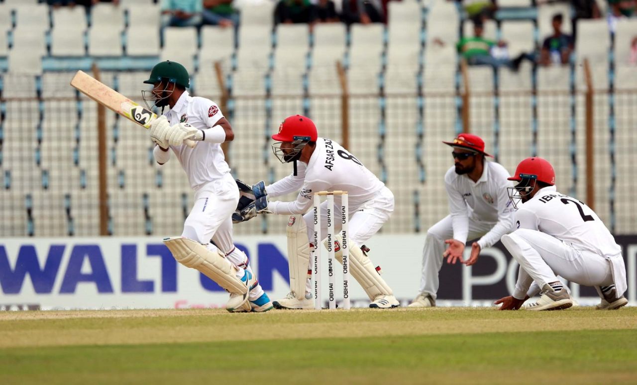 Liton Das came out to open to nullify the threat of Mohammad Nabi, Bangladesh v Afghanistan, Only Test, Chattogram, 4th day, September 8, 2019