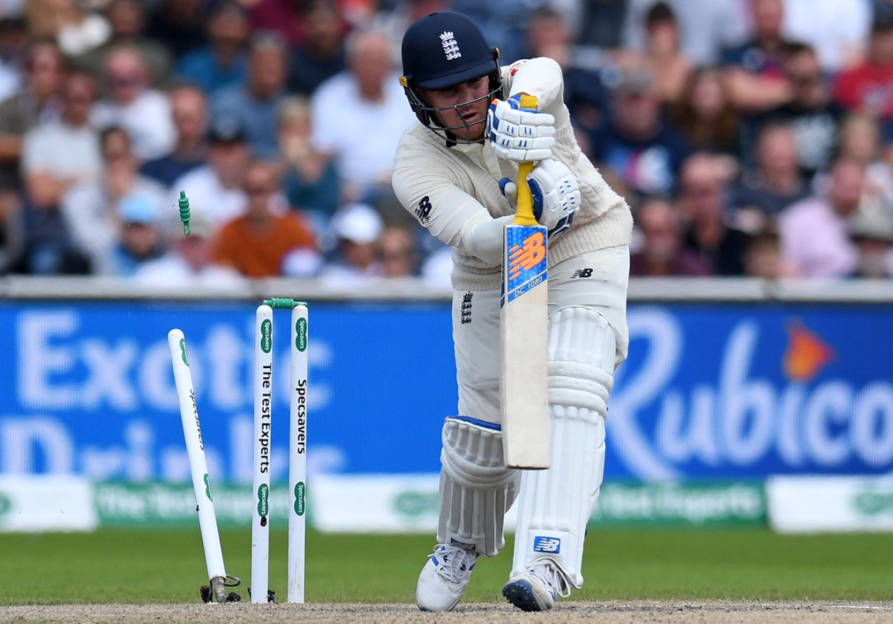 Jason Roy was again bowled, England v Australia, 4th Ashes Test, Old Trafford, Manchester, Day 5, September 8, 2019