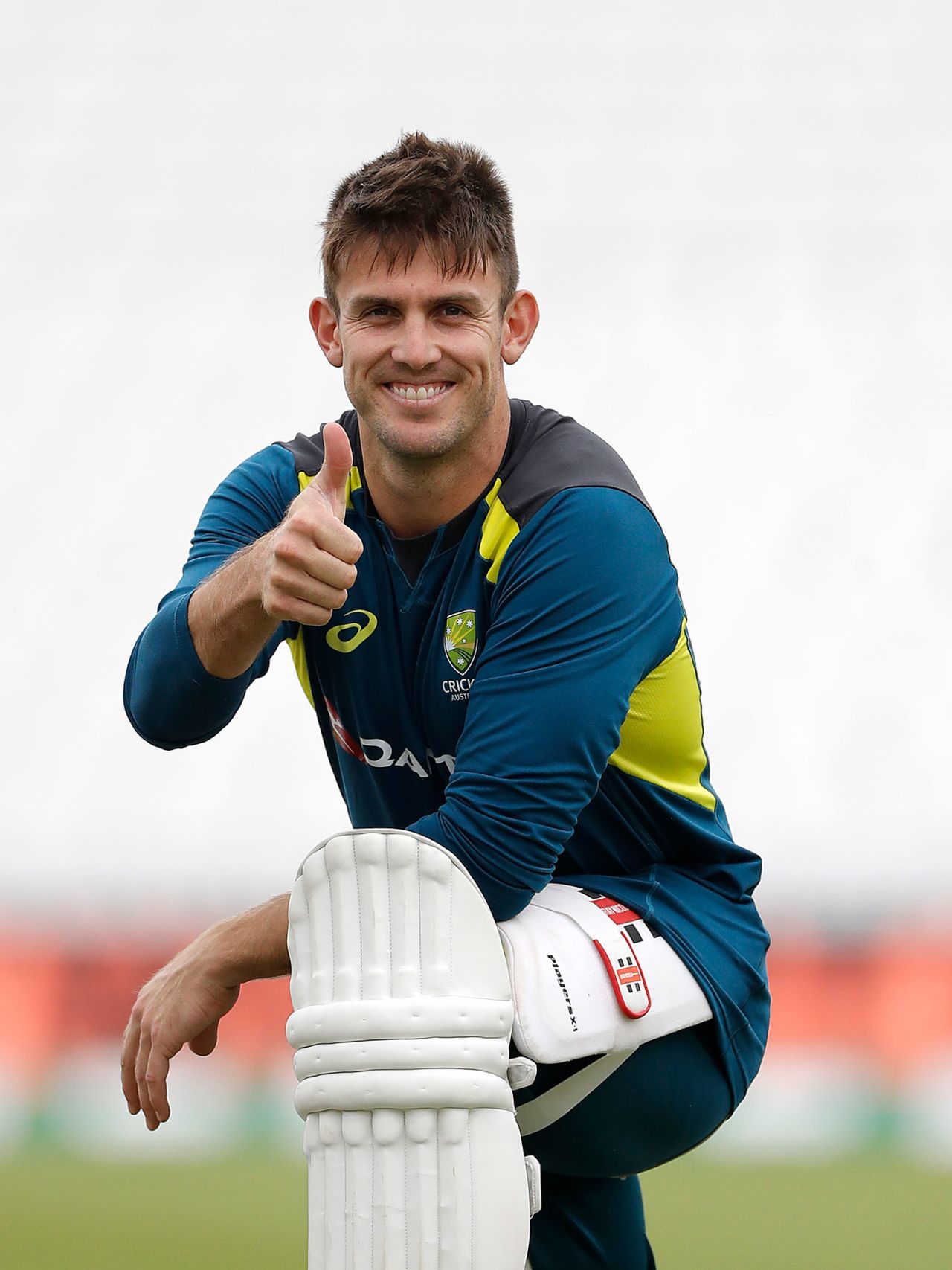 Mitchell Marsh pads up ahead of the Oval Test, England v Australia, 5th Test, The Oval, September 11, 2019