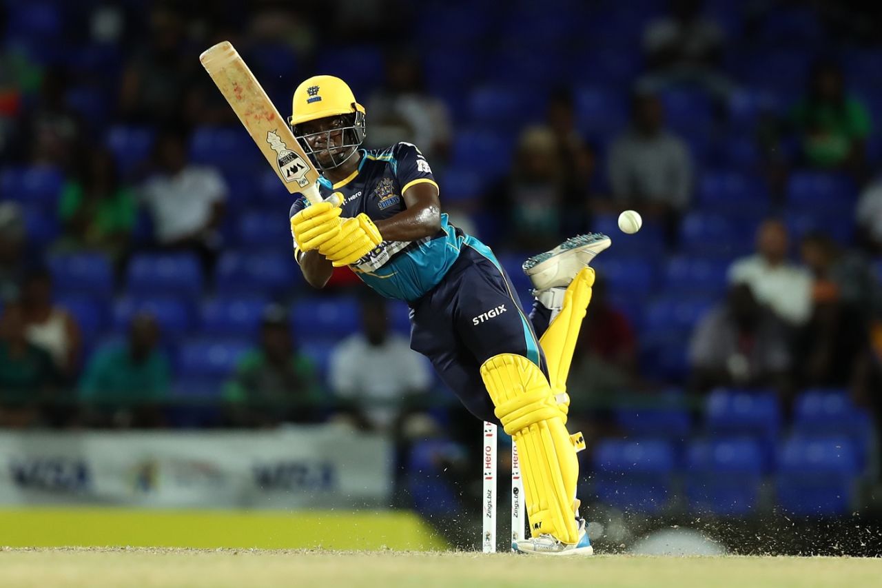Leniko Boucher whips one through midwicket, St Kitts and Nevis Patriots v Barbados Tridents, CPL 2019, Basseterre, September 11, 2019