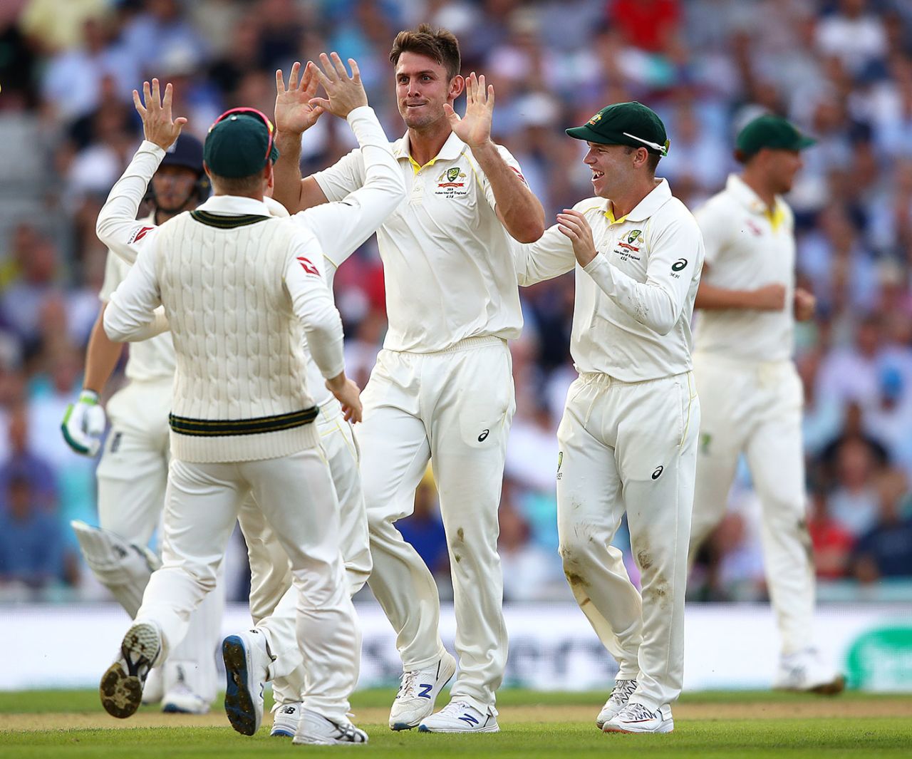Mitchell Marsh bagged the big wicket of Jonny Bairstow, England v Australia, 5th Test, The Oval, September 12, 2019