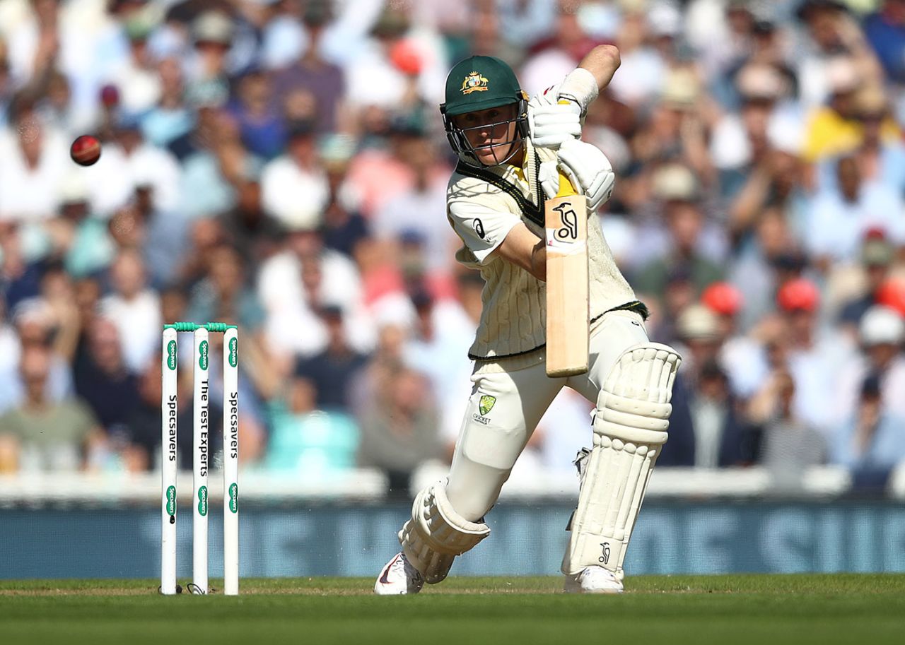 Marnus Labuschagne drives through the covers, England v Australia, 5th Test, The Oval, September 13, 2019