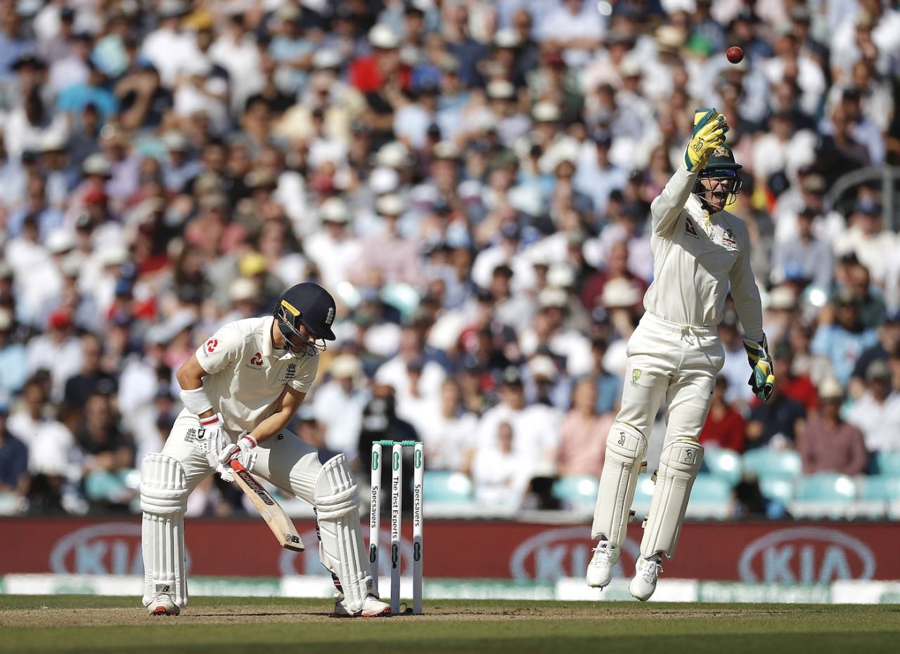 Tim Paine celebrates catching Rory Burns, England v Australia, 5th Test, The Oval, September 14, 2019