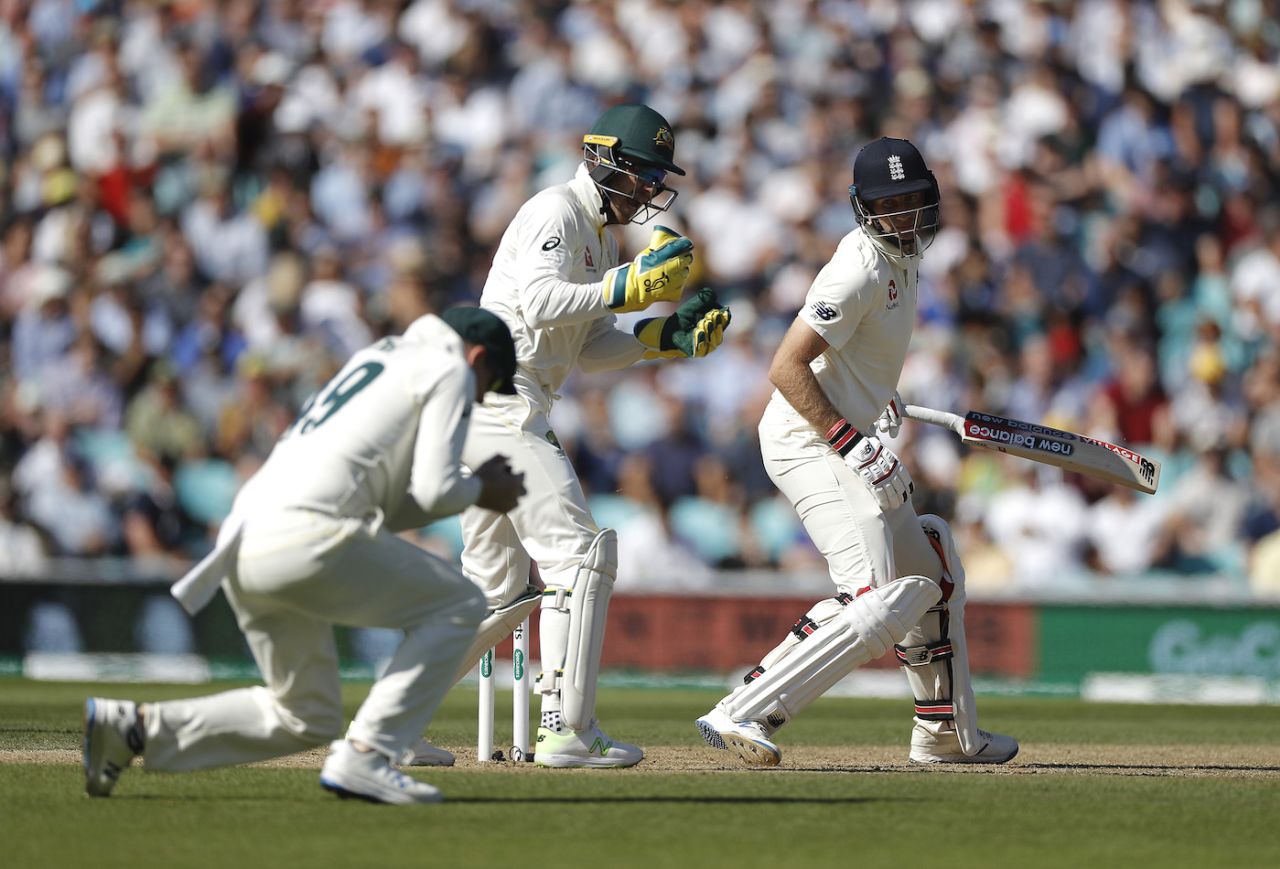 Steve Smith catches Joe Root off Nathan Lyon, England v Australia, 5th Test, The Oval, September 14, 2019