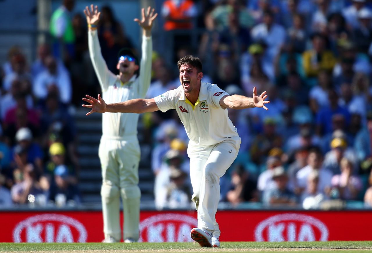 Mitch Marsh appeals for an LBW, England v Australia, 5th Test, The Oval, September 14, 2019