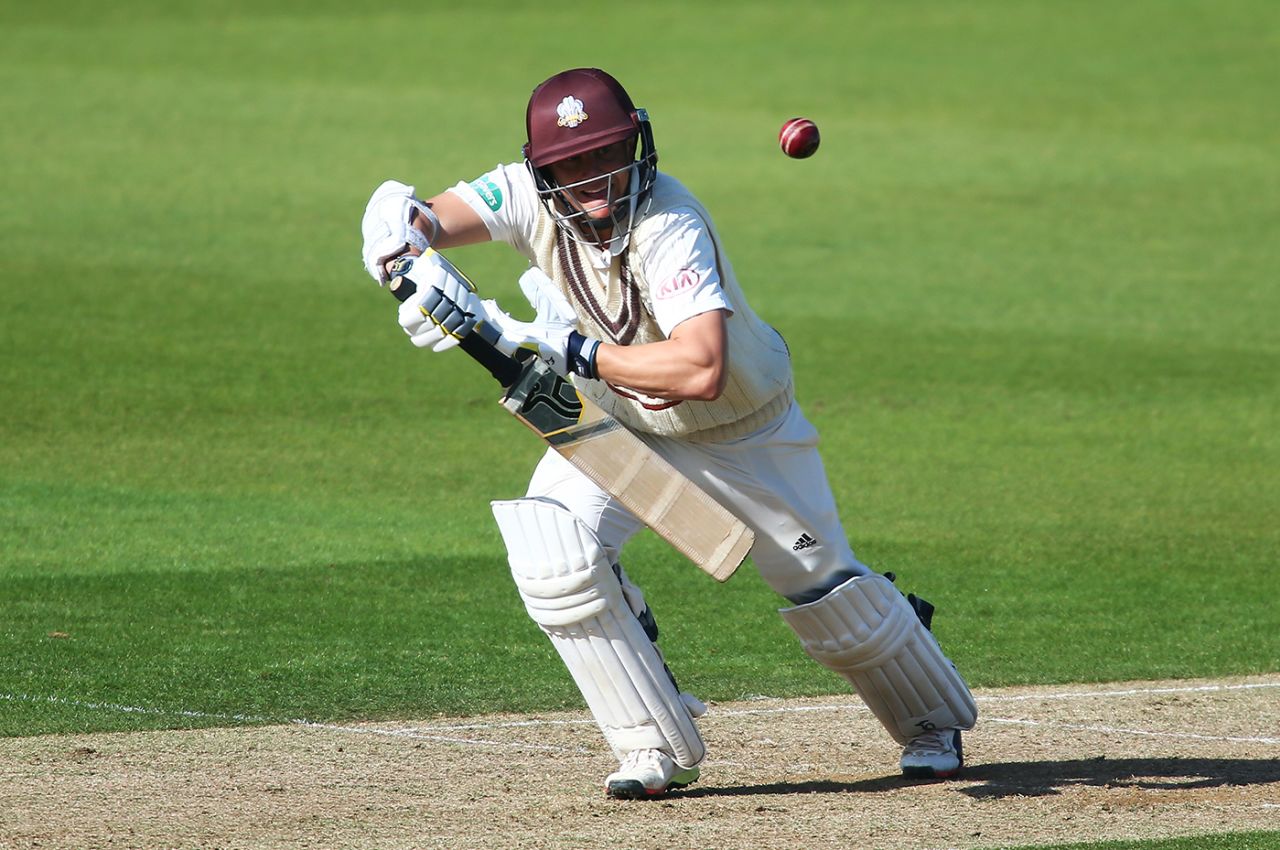 Scott Borthwick pushes into the off side, Surrey v Nottinghamshire, County Championship, Division One, The Oval, September 23, 2019