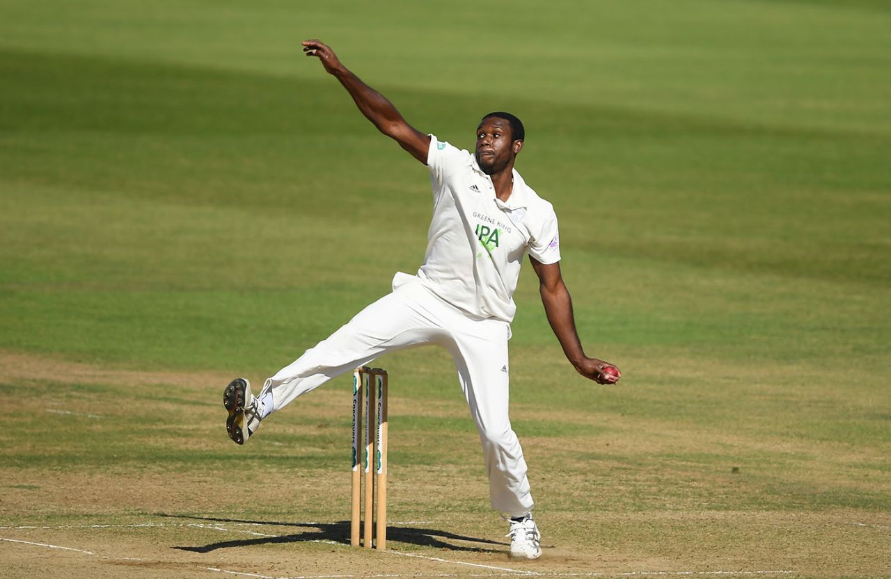 Keith Barker was in the wickets, Hampshire v Somerset, County Championship, Division One, Ageas Bowl, September 17, 2019