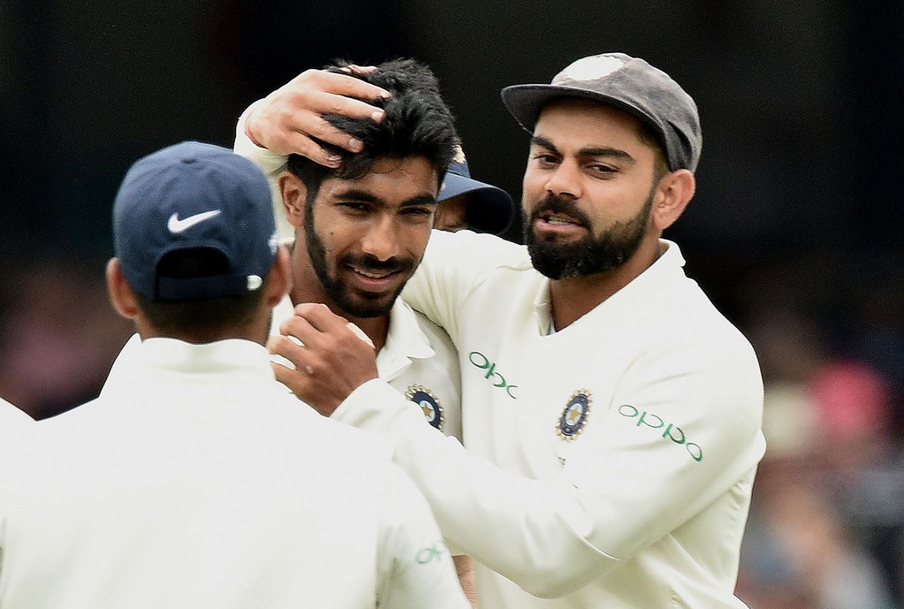 Virat Kohli hugs Jasprit Bumrah, Australia v India, 4th Test, Sydney, 4th day, January 6, 2018