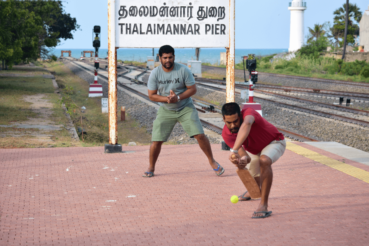 Kanchana Pitigala: The best way to wait for a train? At Sri Lanka's Thalaimannar Pier railway station, you can borrow a bat from the station master and play one-bump cricket 