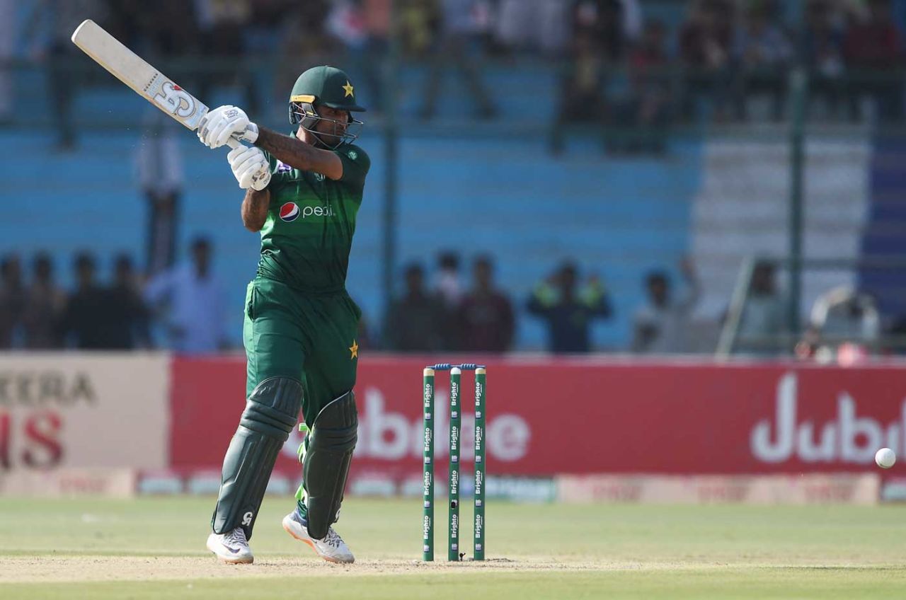 Fakhar Zaman slams one through the off side, Pakistan v Sri Lanka, 2nd ODI, Karachi, September 30, 2019