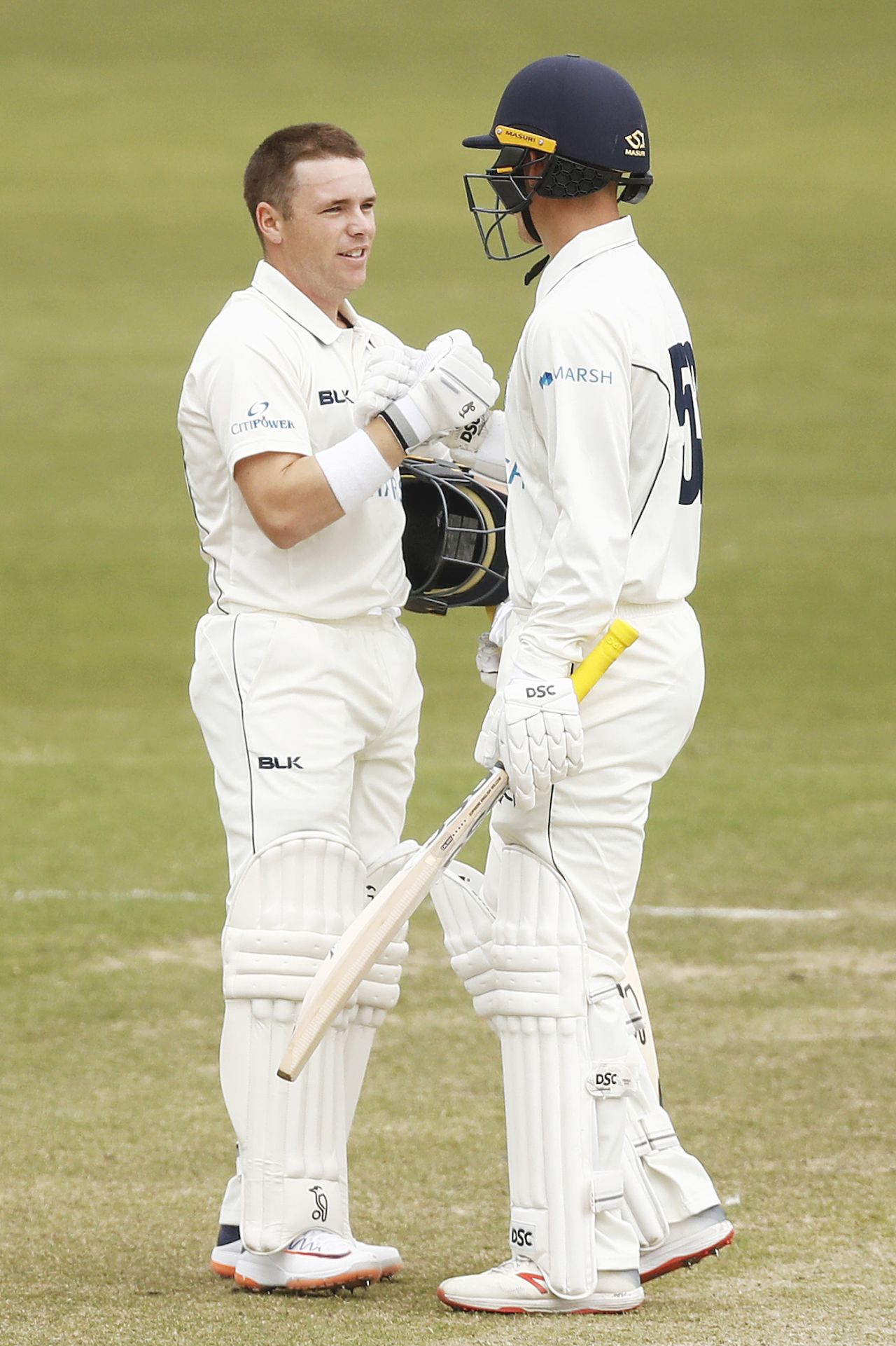 Marcus Harris and Nic Maddinson shared a double century stand, Victoria v South Australia, Day 1, Sheffield Shield, Round 1, Melbourne, October 10, 2019
