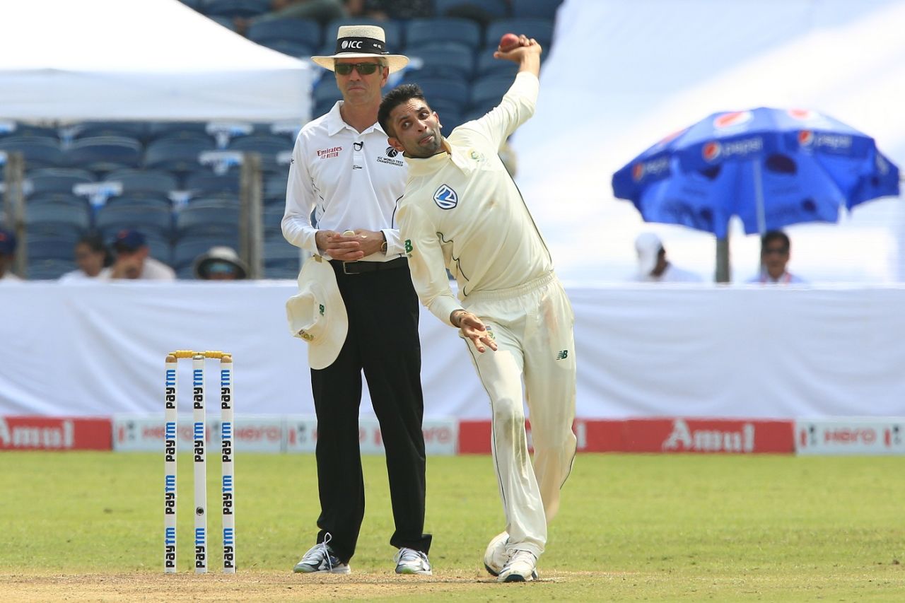 Keshav Maharaj became the second fastest South African spinner to 100 Test wickets, India v South Africa, 2nd Test, Pune, 2nd day, October 11, 2019
