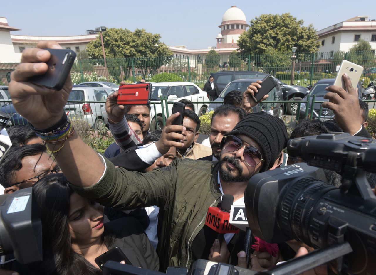 Sreesanth reacts after the Supreme Court set aside his life ban, New Delhi, March 15, 2019