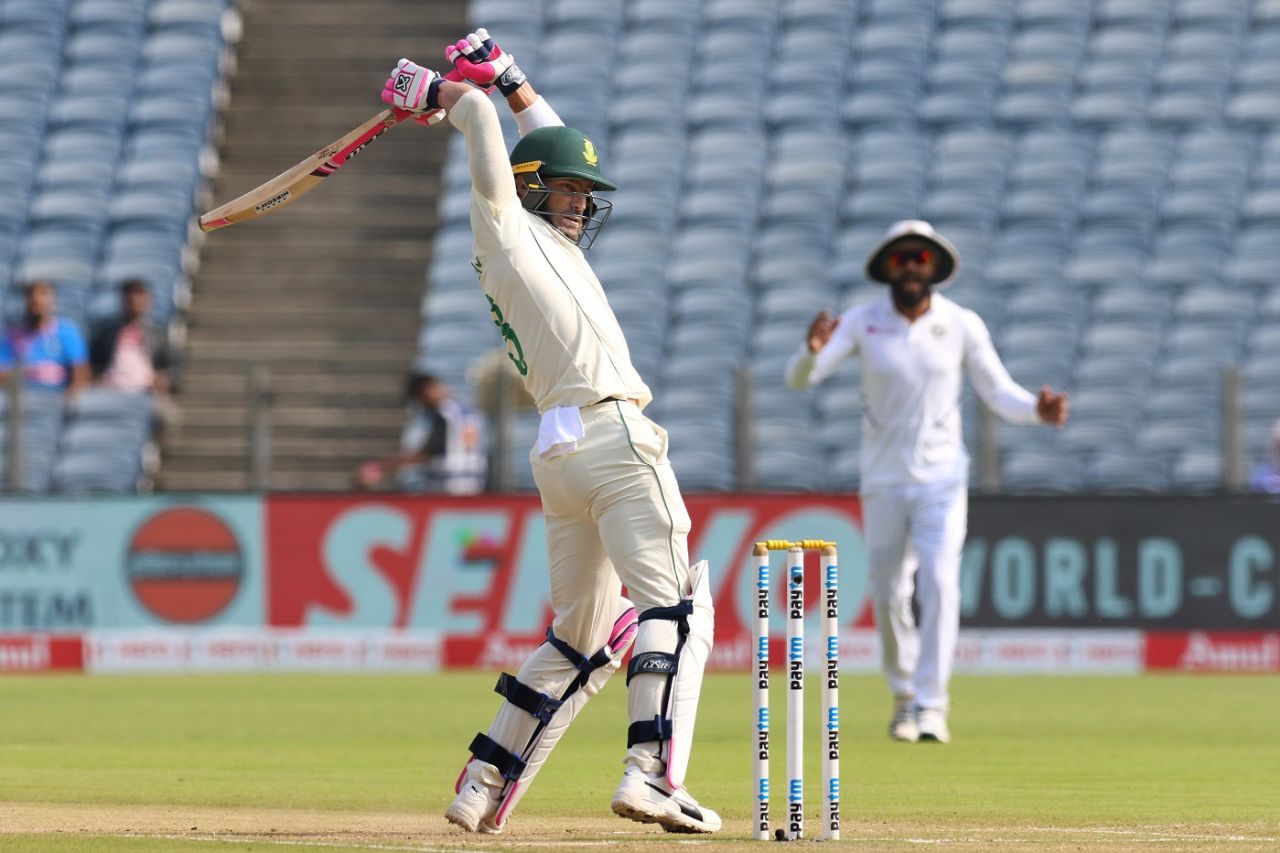 Faf du Plessis was uncertain outside off,  India v South Africa, 2nd Test, Pune, 3rd day, October 12, 2019