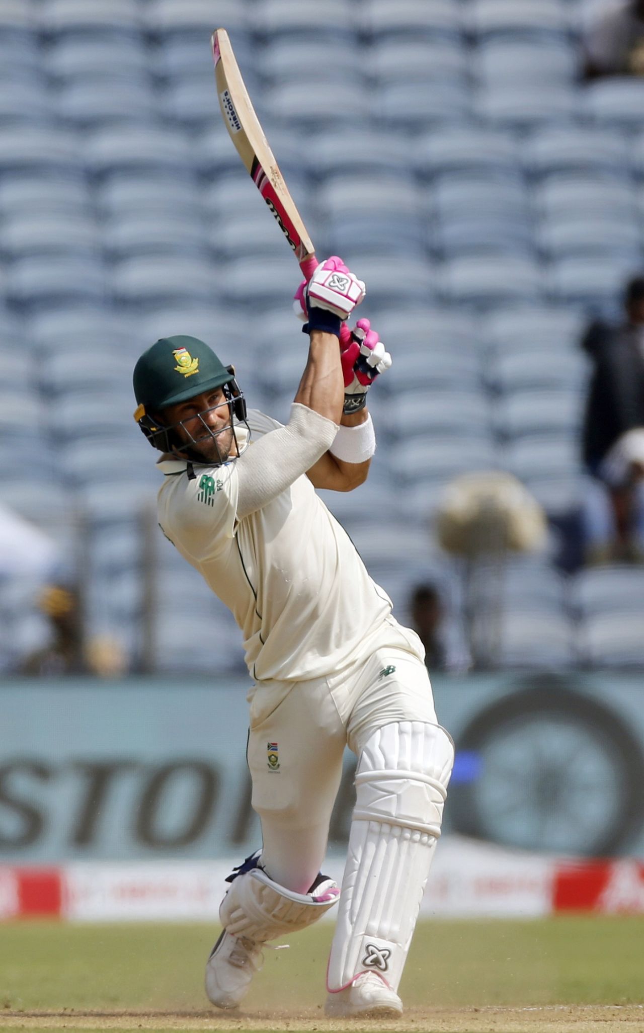 Faf du Plessis hits over the top  India v South Africa, 2nd Test, Pune, 3rd day, October 12, 2019