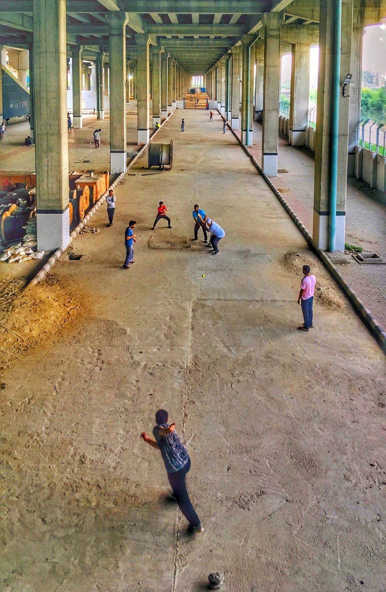 Mohammad Shoaib: There's no threat of rain stopping play under a metro station bridge in Delhi's Shaheen Bagh