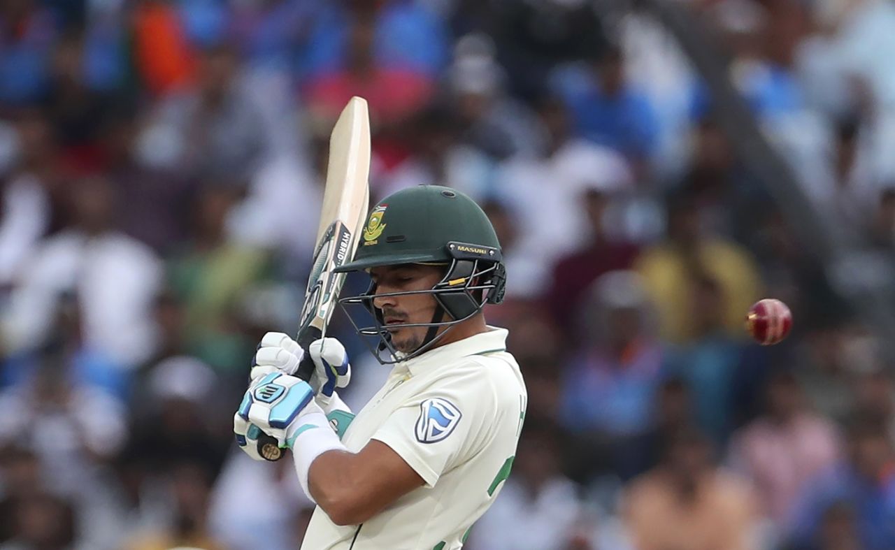 Zubayr Hamza negotiates a short ball, India v South Africa, 3rd Test, Ranchi, 2nd day, October 20, 2019