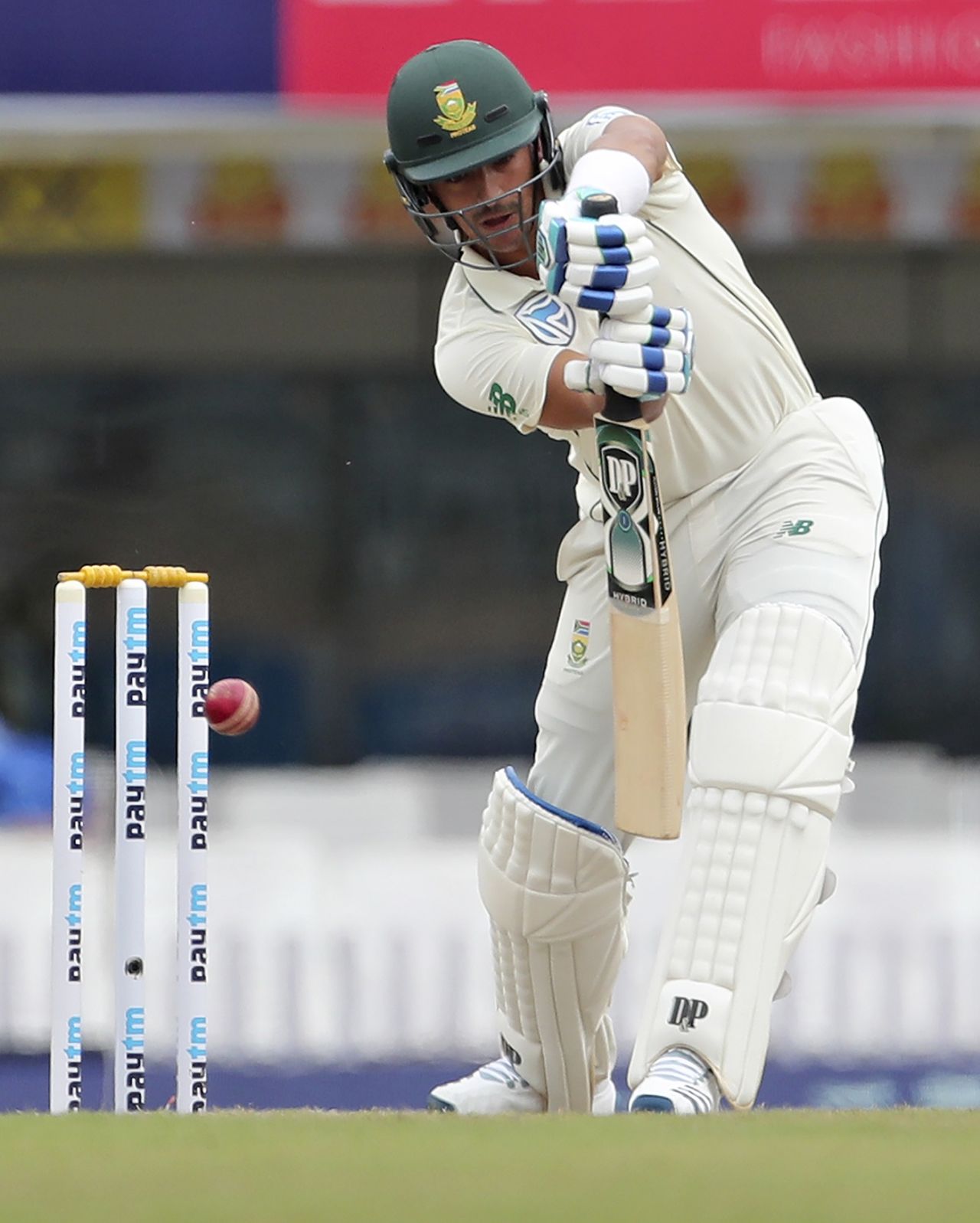 Zubayr Hamza meets one with a straight bat, India v South Africa, 3rd Test, Ranchi, 3rd day, October 21, 2019