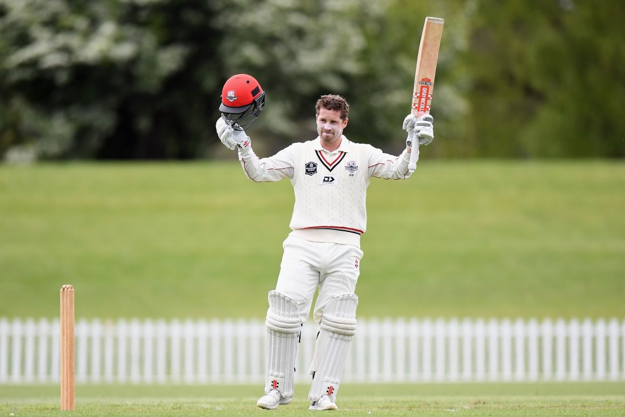 Henry Nicholls opened the Plunket Shield with a century against Northern Districts, Canterbury v Northern Districts, Plunket Shield, Christchurch, October 21, 2019