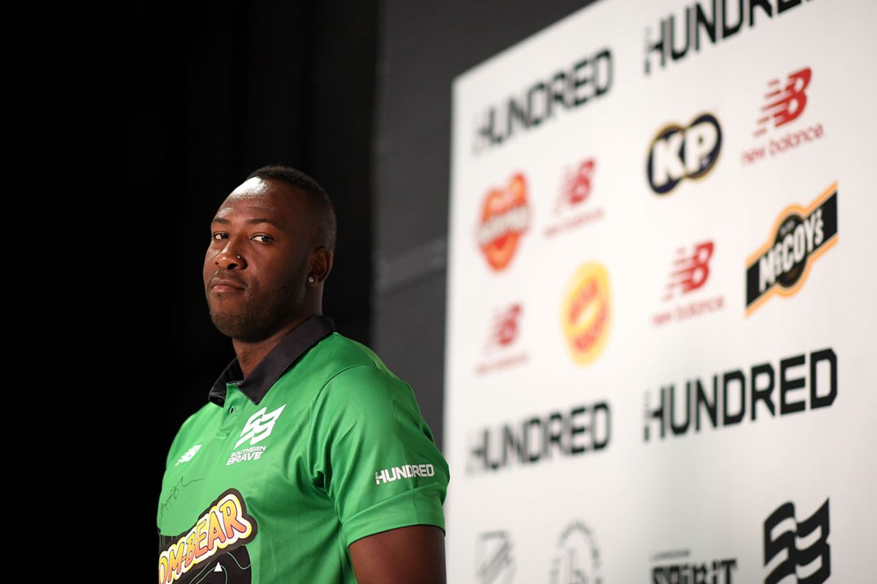 Andre Russell was chosen at No. 2 in the Hundred draft, London, October 20, 2019