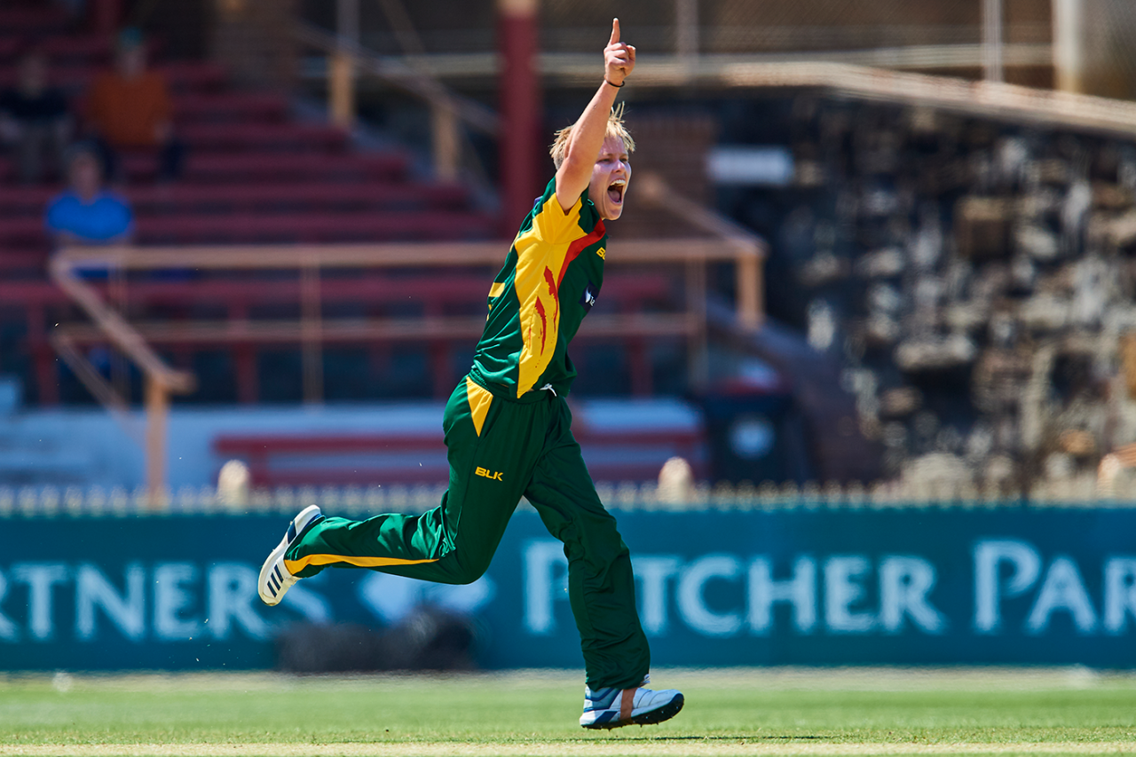 Nathan Ellis bagged his first five-wicket haul, New South Wales v Tasmania, Marsh Cup, North Sydney Oval, October 23, 2019