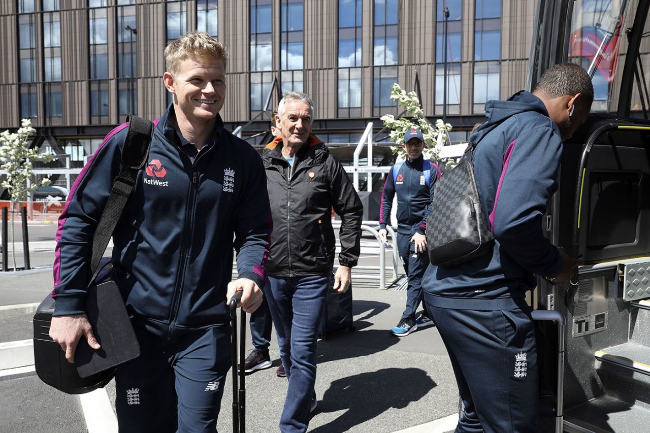 Sam Billings arrives in Christchurch with the rest of the England squad ahead of their New Zealand tour, October 23, 2019