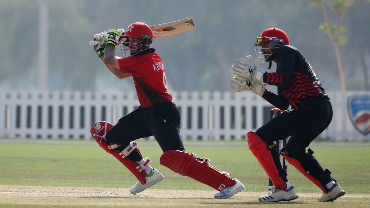 Kinchit Shah plays on the off side, Canada v Hong Kong, T20 World Cup qualifiers, Tolerance Oval, October 24, 2019