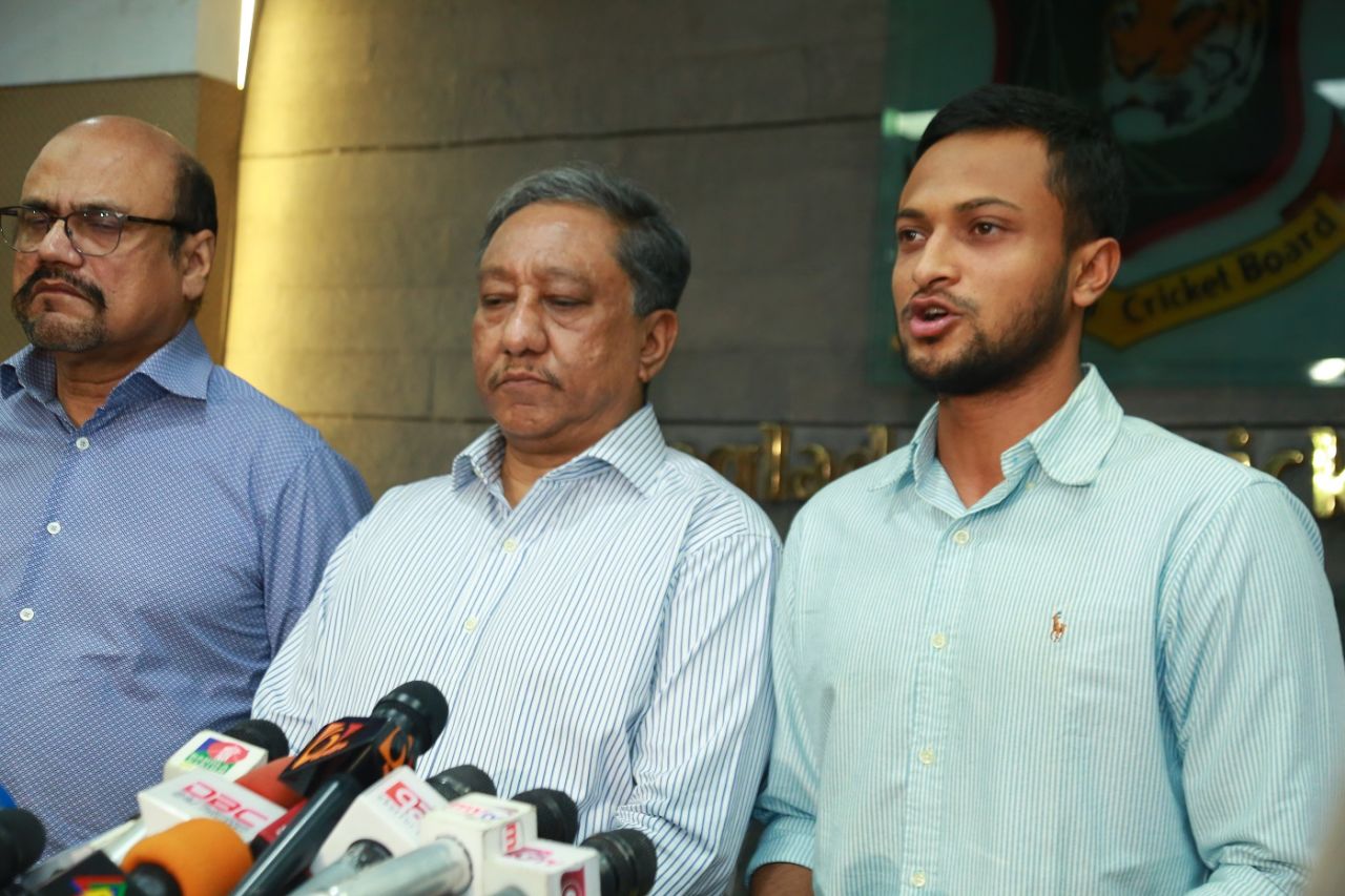 Shakib Al Hasan addresses the media, Dhaka, October 29, 2019