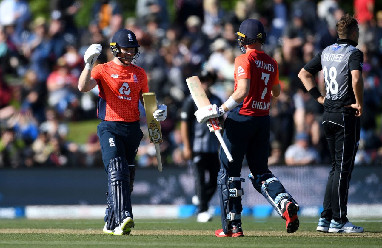 Eoin Morgan and Sam Billings saw England home, New Zealand v England, First T20I, Christchurch, November 1, 2019