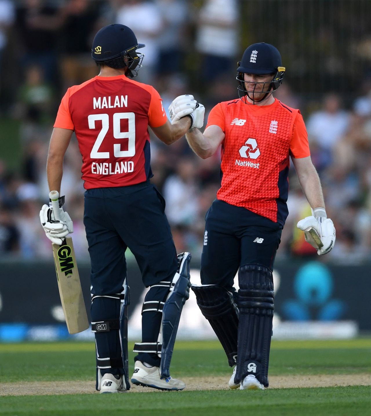 Dawid Malan and Eoin Morgan added 182 runs for the third wicket, New Zealand v England, 4th T20I, Napier, November 8, 2019