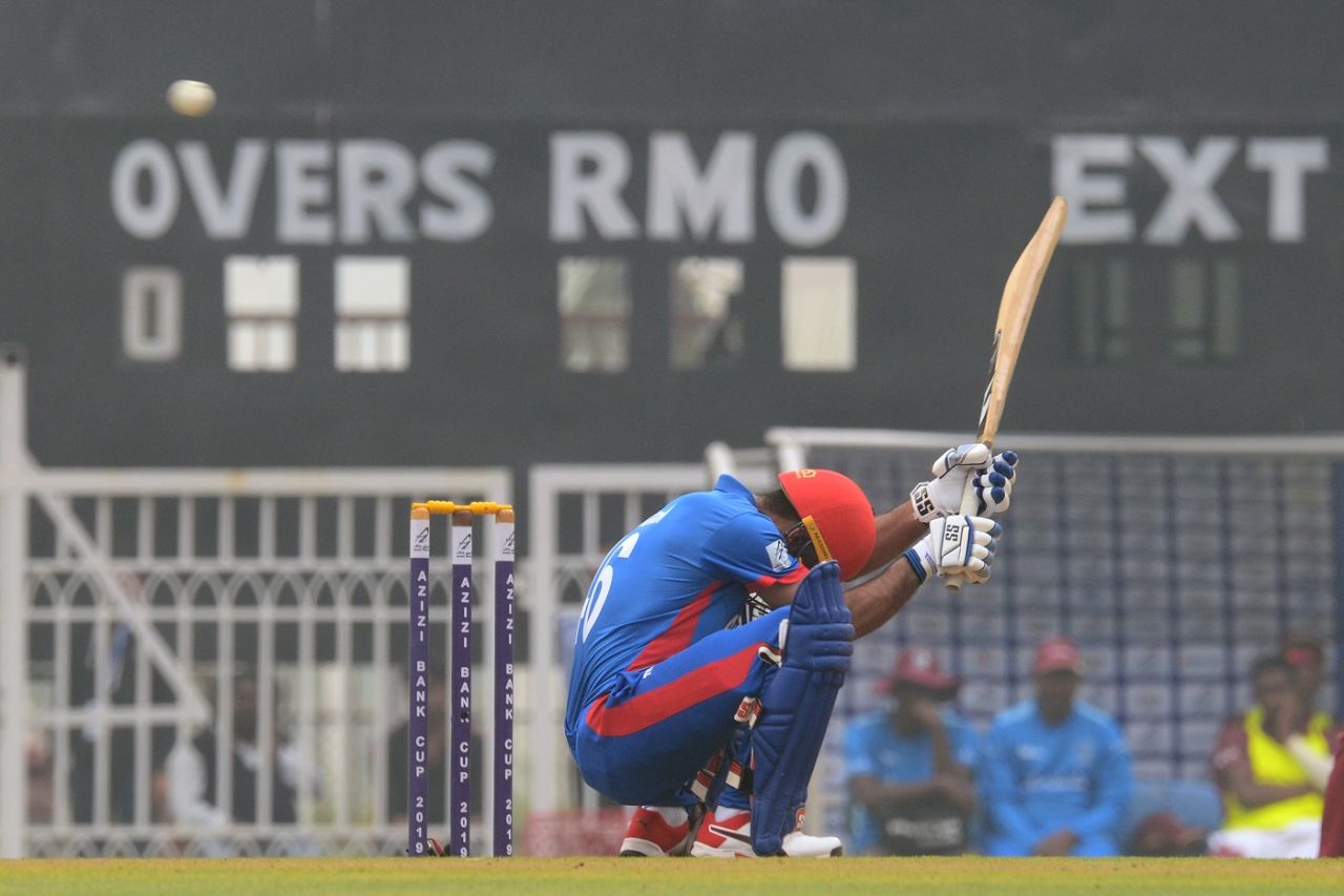 Ikram Alikhil ducks under one, Afghanistan v West Indies, 1st ODI, Lucknow, November 6, 2019