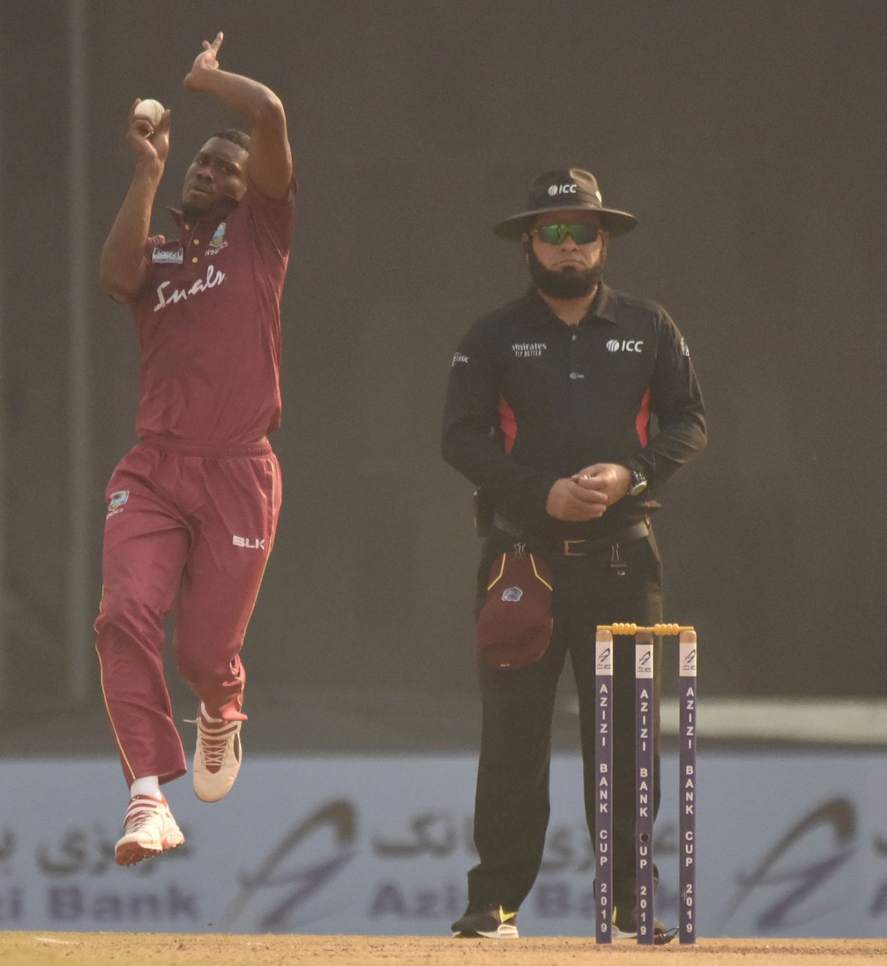 Keemo Paul in his delivery stride, Afghanistan v West Indies, 3rd ODI, Lucknow, November 11, 2019